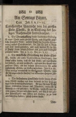 Am Sontage Lätare.