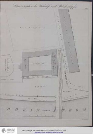 Situationsplan des Bahnhofs und Brückenkopfes