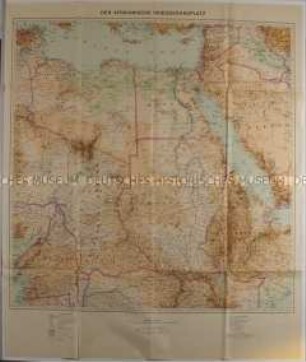 Politisch-geografische Karte von Afrika aus der Zeit des 2. Weltkrieges