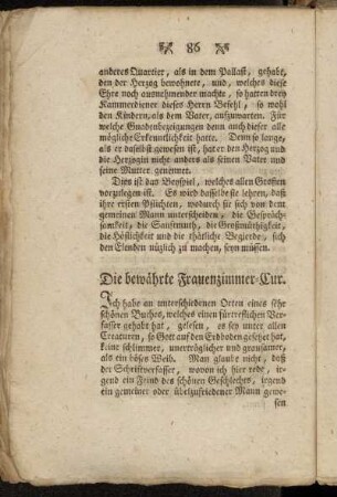 [XI. Die bewährte Frauenzimmer-Cur.]
