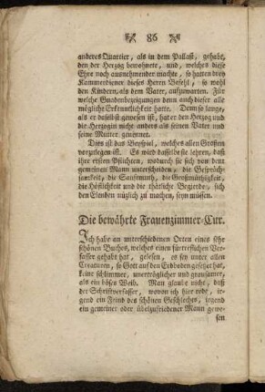 [XI. Die bewährte Frauenzimmer-Cur.]