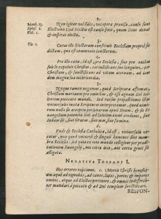 Negativa Tossani I.