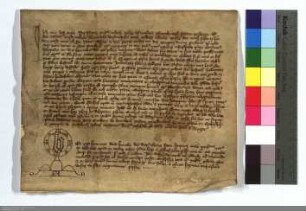 Transsumpt der Bulle Gregors XI. (dd. Anagni pont. uri anno I pridie idus Junii = 1371 Juni 12), in welcher er alle Privilegien des D.O. bestätigt.