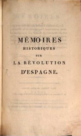 Mémoires historiques sur la révolution d'Espagne