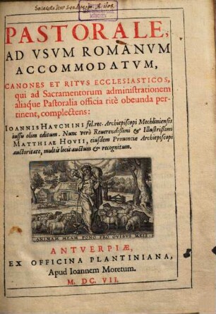 Pastorale ad usum romanum accomodatum