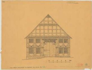 Ottbergen (Kreis Höxter): Hof Herbert Wiesemeyer. Haupthaus (Giebelansicht)