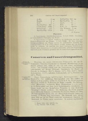 Conserven und Conservirungsmittel.