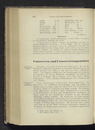 Conserven und Conservirungsmittel.
