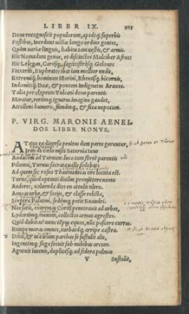 P. Virg. Maronis Aeneidos Liber Nonus.
