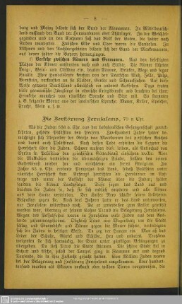 Die Zerstörung Jerusalems, 70 n. Chr.