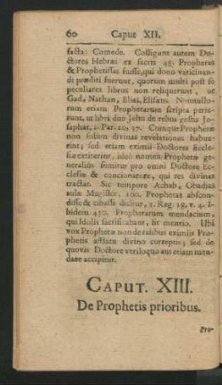 Caput XIII. De Prophetis prioribus.