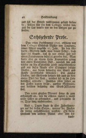 Sechszehende Probe.