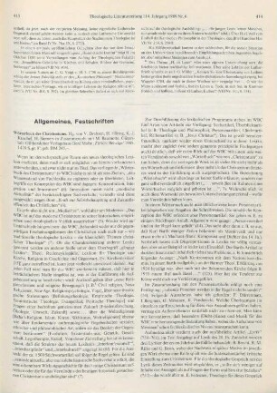 413-416 [Rezension] Wörterbuch des Christentums