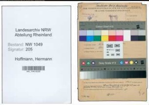 Entnazifizierung Hermann Hoffmann , geb. 07.02.1909 (Kaufmaennischer Angestellter)