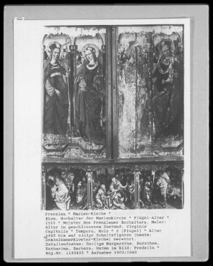 Ehemaliger Hochaltar der Marienkirche — Altar in geschlossenem Zustand: Virginis Capitalis