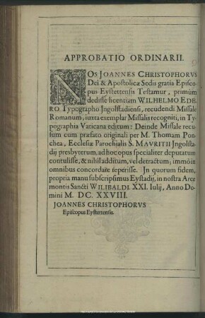 Approbatio Ordinarii
