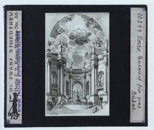 Pozzo, Entwurf für eine Bühne (Zeichnung)