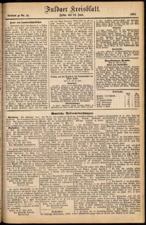 Zweite Ausgabe vom Samstag, den 24. Juni 1876.