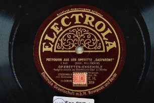 Potpourri aus der Operette "Gasparone" : I. Teil / (Karl Millöcker)