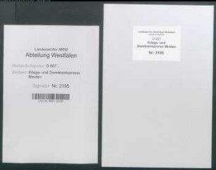 Untersuchung der Besitzverhältnisse des mindischen Domänengutes Oldenhoff bei Hartum
