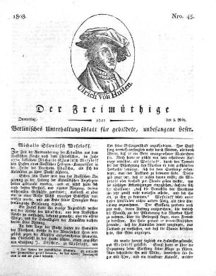 Nro. 45, Donnerstag, den 3. März 1808