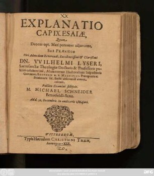 Explanatio Cap. IX. Esaiae