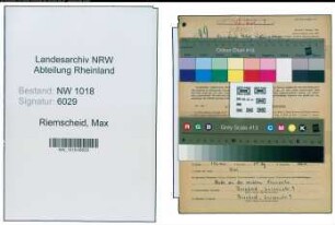 Entnazifizierung Max Riemscheid , geb. 15.01.1914 (Kaufmann)