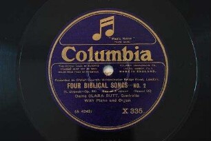 Four biblical songs : No. 2; (Op. 99); Key of E minor / (A. Dvorak)