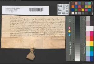 Quittung des Bernt von der Mailsberg an den Erzbischof von Köln.