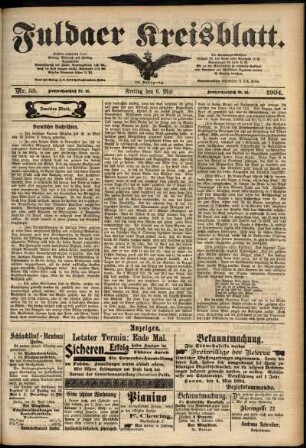 Zweite Ausgabe vom Freitag, den 06. Mai 1904.