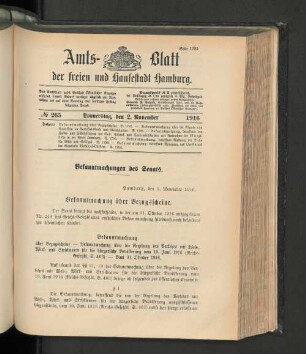 No. 265, 2. November 1916