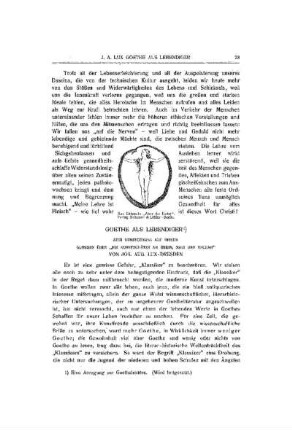 Goethe als Lebendiger : sein Kunstgenuss auf Reisen ; Glossen über "Die Kunstschätze am Rhein, Main und Neckar"