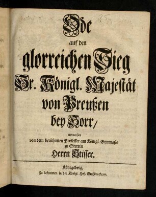 1r-4v, Ode auf den glorreichen Sieg