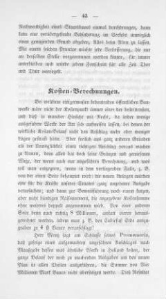 Kosten-Berechnungen.
