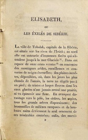 Elisabeth. ou les exilés de Sibérie