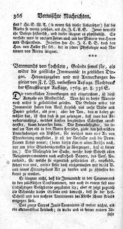Gründe sowol für, als wider die geistliche Immunität in zeitlichen Dingen.