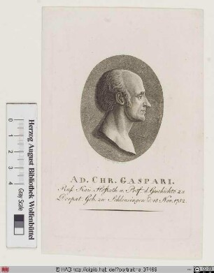 Bildnis Adam Christian Gaspari