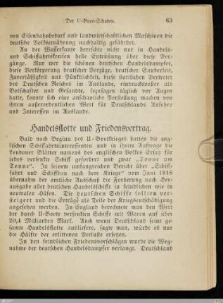 Handelsflotte und Friedensvertrag