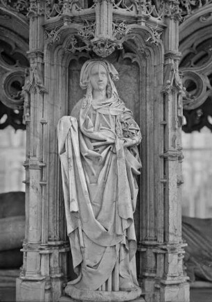 Grabdenkmal des Philibert des Schönen, Herzog von Savoyen,Tumba, Südseite: Heiligenfigur