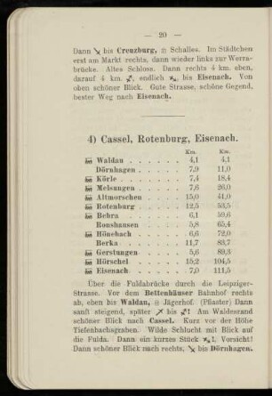 4) Cassel, Rotenburg, Eisenach