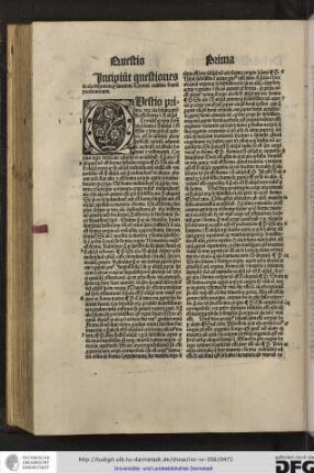 Incipiunt questiones de anima disputate per sanctum Thomam ordinis Predicatorum.