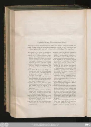Alphabetisches Literaturverzeichnis.