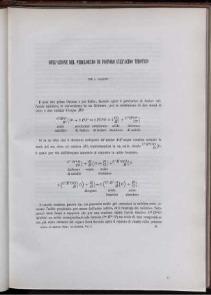 Dell' Azione Del Percloruro Di Fosforo Sull' Acido Timotico