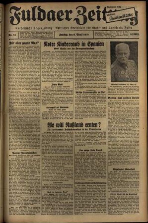 Ausgabe vom Freitag, den 09. April 1937.