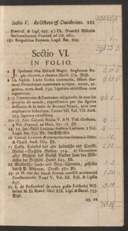 Sectio VI.