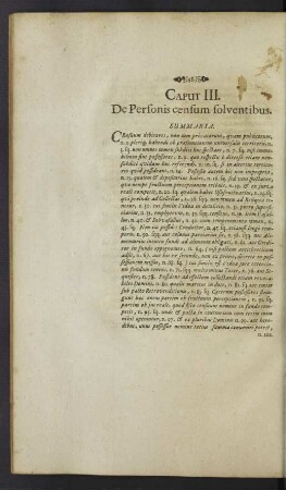 Caput III. De Personis censum solventibus.