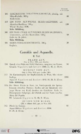 Gemälde und Aquarelle (Nr. 310-323)