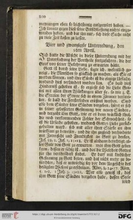 Vier und zwanzigste Unterredung, den 9ten April