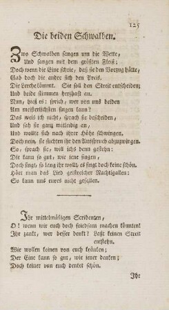 Die beiden Schwalben