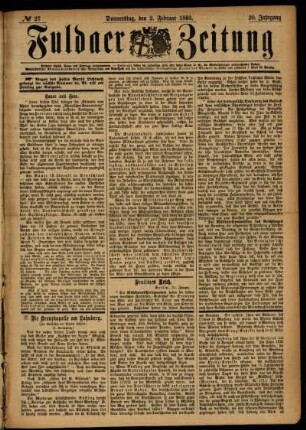 Ausgabe vom Donnerstag, den 02. Februar 1893.